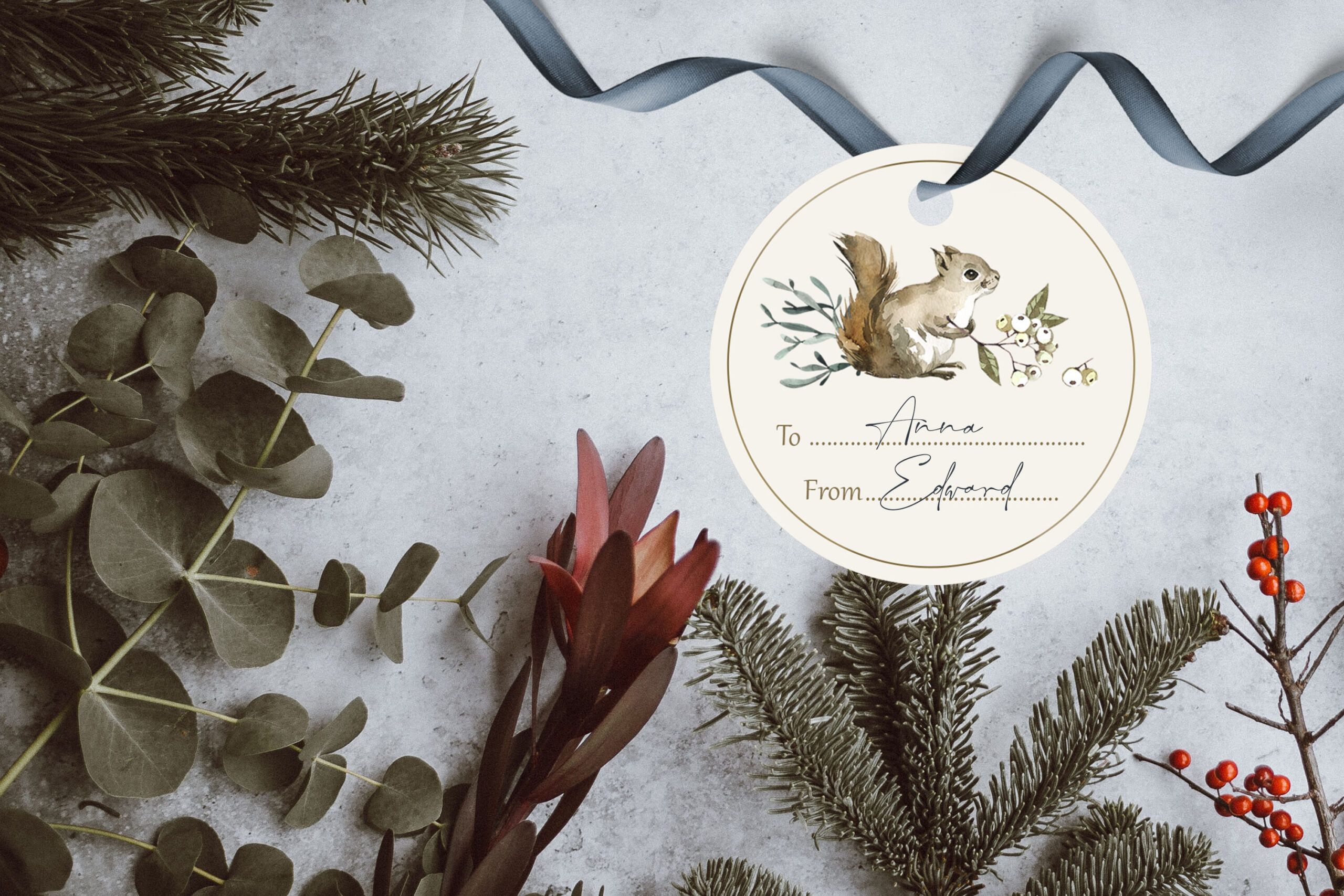 11 Christmas Forest Round Gift Tags | Printable Holidays Png intended for Printable Christmas Forest Gift Tags
