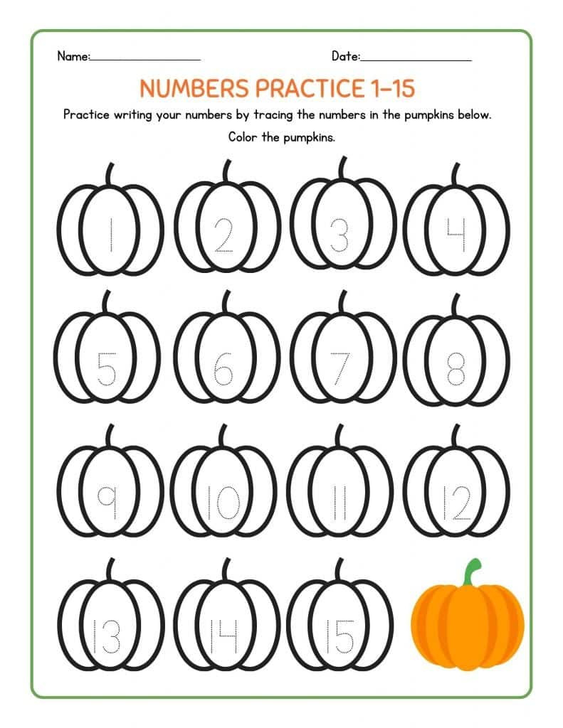 12 Free Printable Halloween Worksheets For Kindergarten - Kids within Halloween Pumpkin Tracing Worksheet Printable