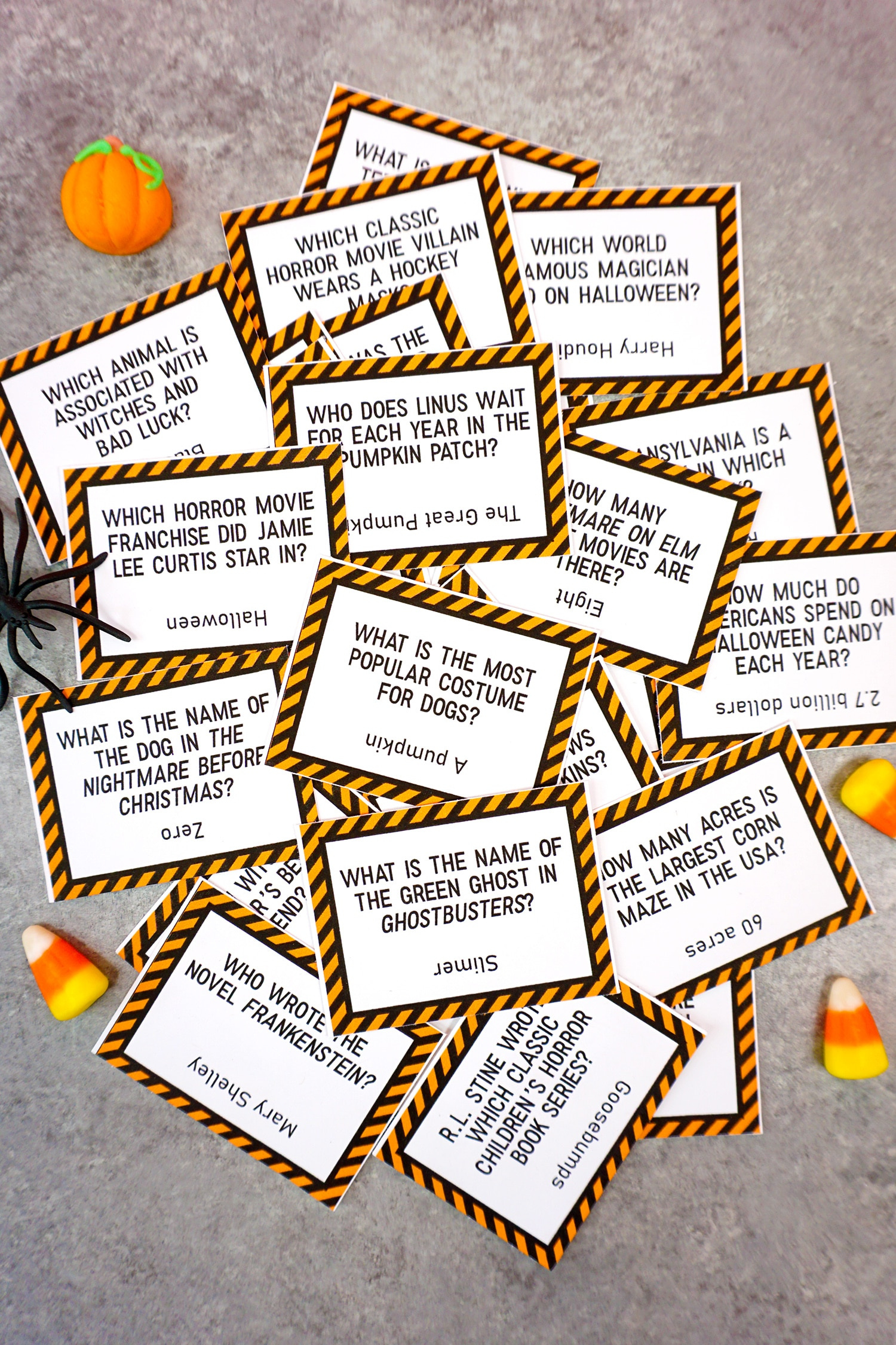 32 Halloween Trivia Questions + Printable Game - Happiness Is Homemade within Printable Halloween Trivia Game