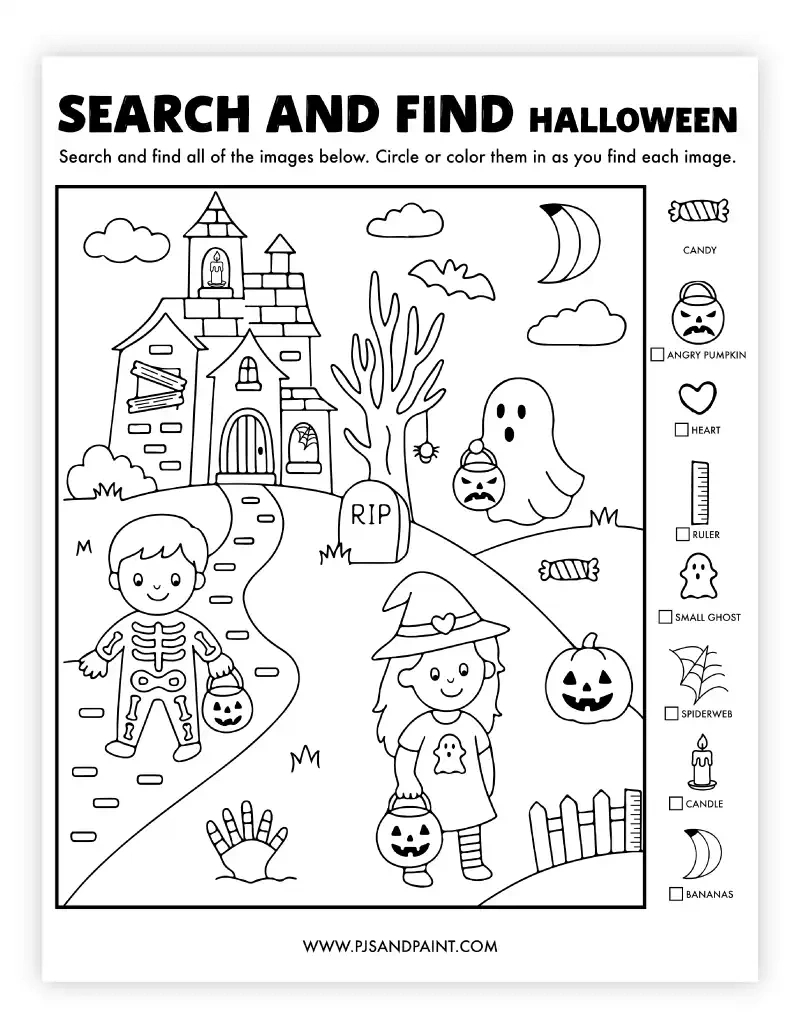 45 Free Printable Halloween Games And Activities - Pjs And Paint with Printable For Halloween I Want To Be