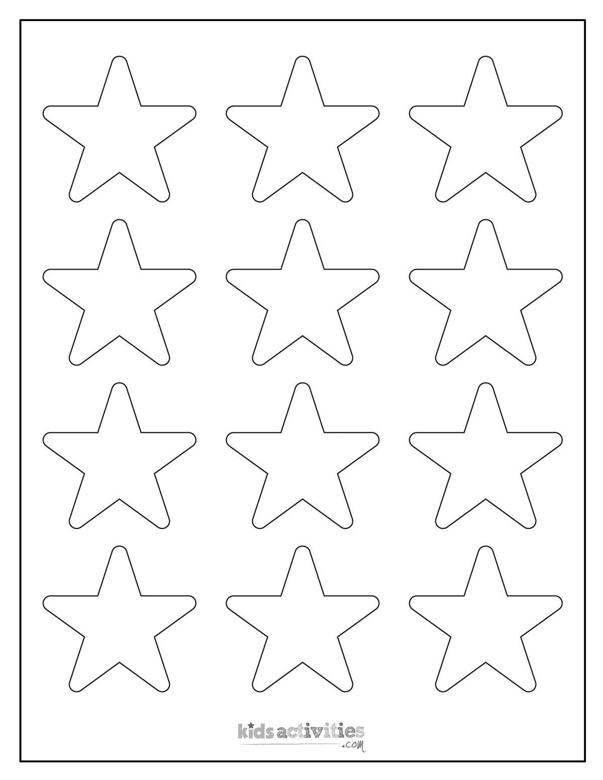 5-Point Star Template {Free Printable} | Kids Activities Blog with regard to Printable Christmas Stars Tracing Worksheet