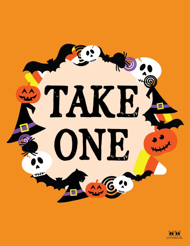 51 Halloween Signs - Free Printables | Printabulls intended for Happy Halloween Sign Printable