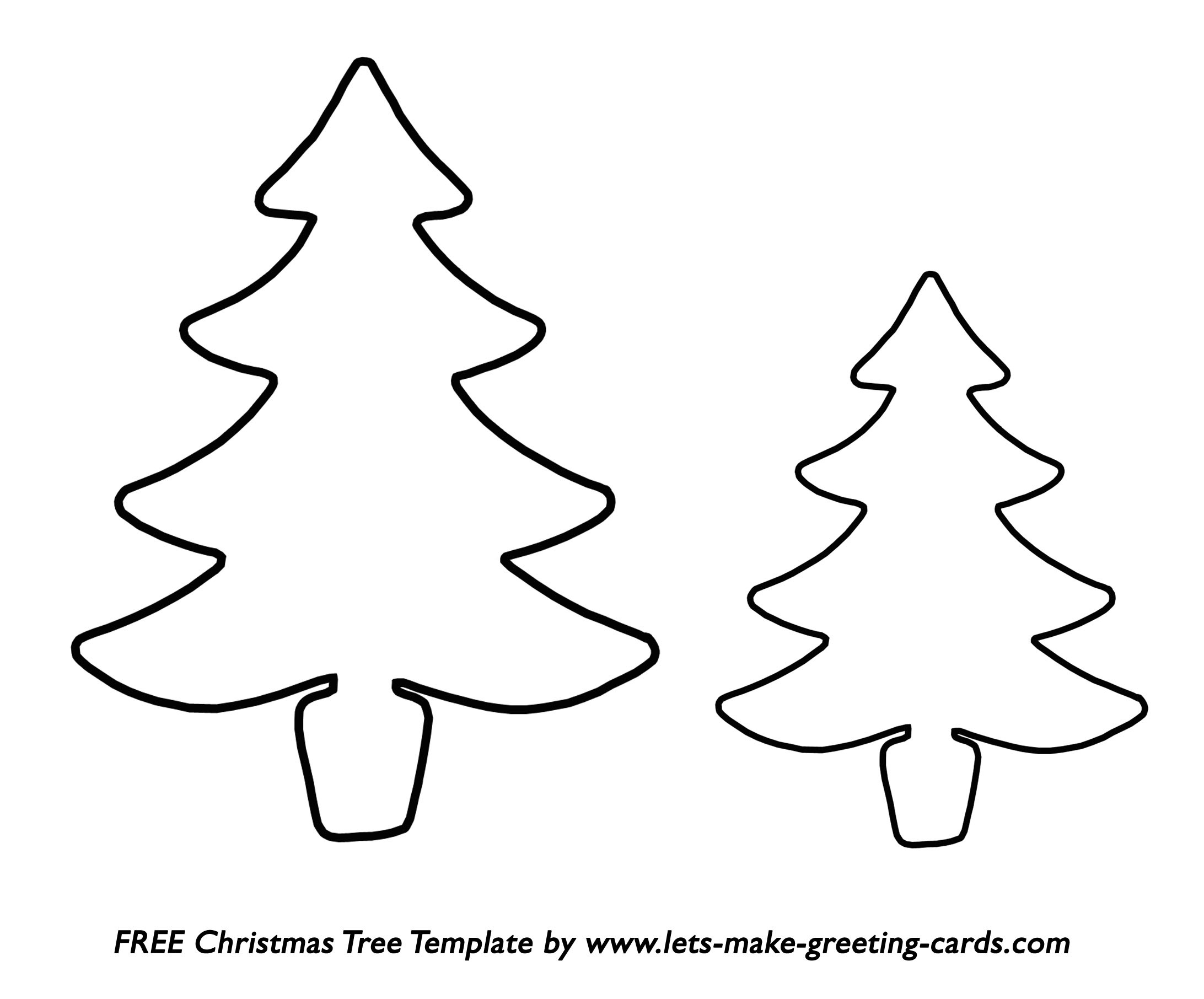 8 Free Christmas Tree Templates inside Printable Large Christmas Tree Template