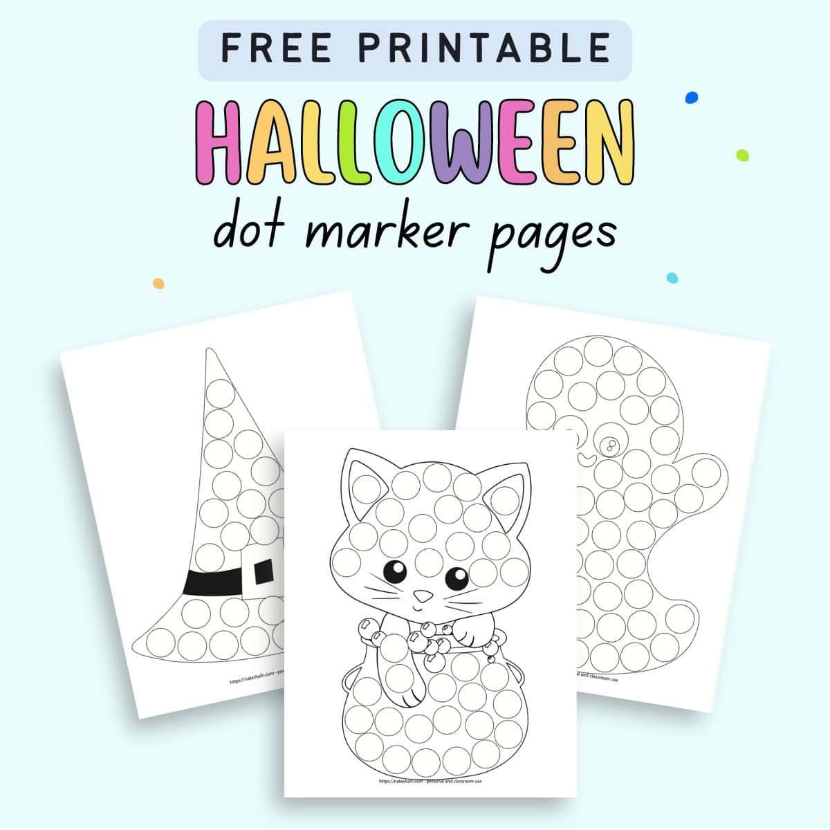 9 Free Halloween Dot Marker Printables: No-Prep Fun For Tots in Printable Halloween Cat Dot Marker Coloring Page