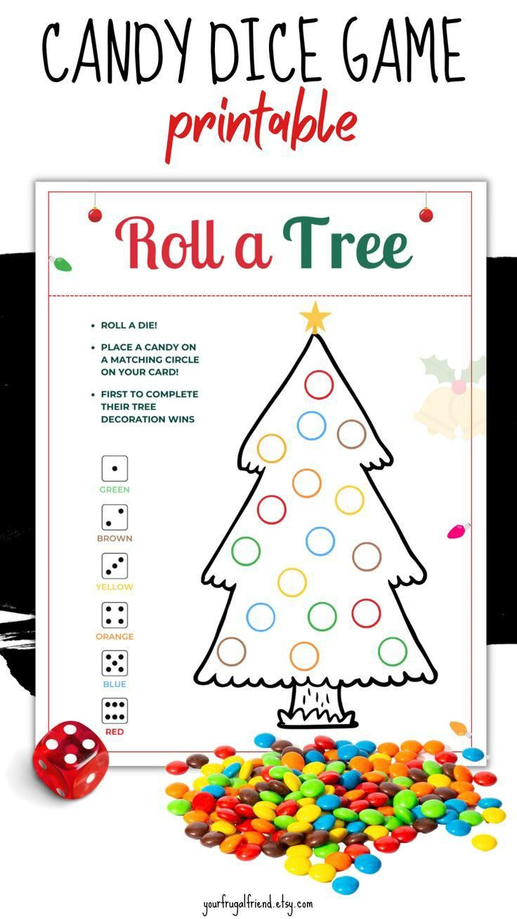 Christmas Candy Dice Game pertaining to Printable Christmas Candy Dice Game