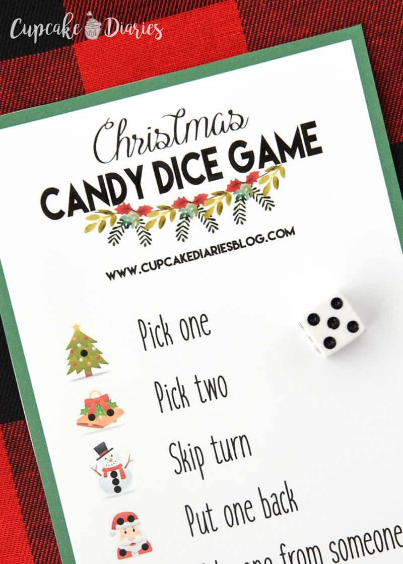 Christmas Candy Dice Game - Printable Game For Kids - Cupcake Diaries throughout Printable Christmas Candy Dice Game 10