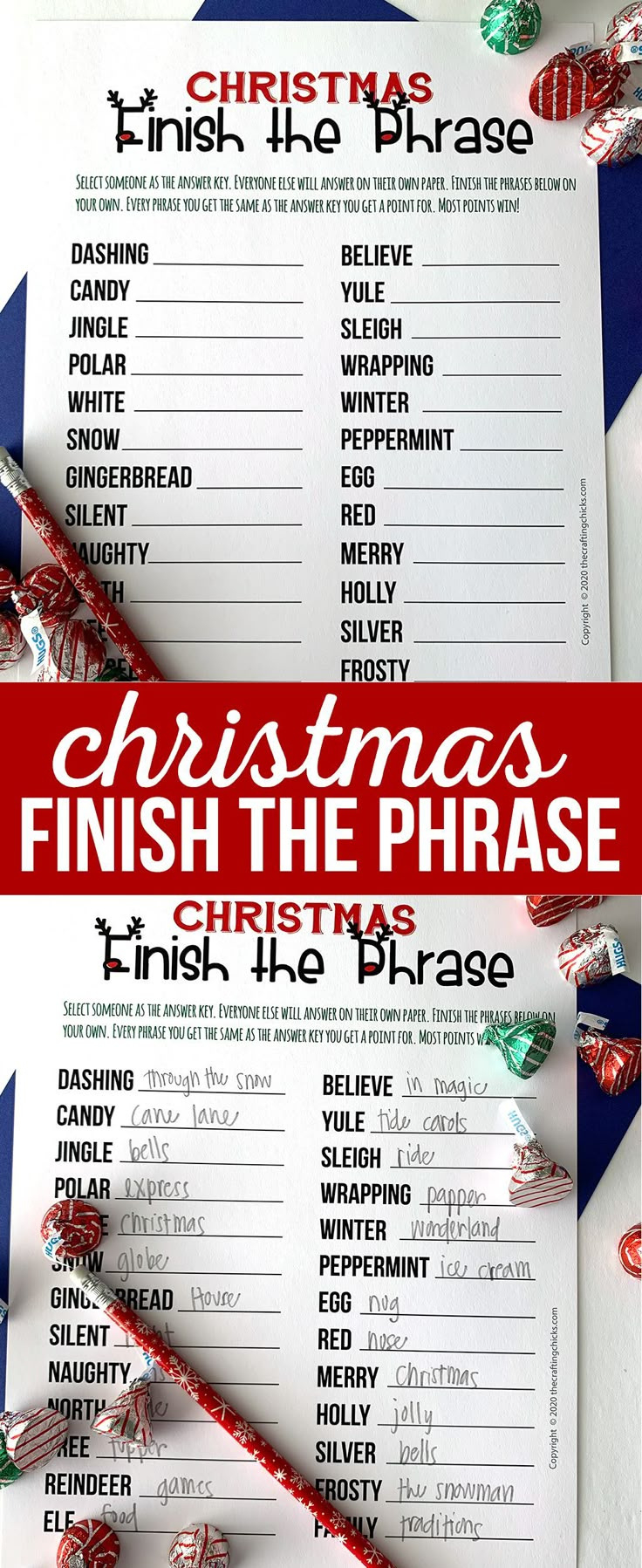 Christmas Finish The Phrase Printable pertaining to Christmas Finish The Phrase Game Printable