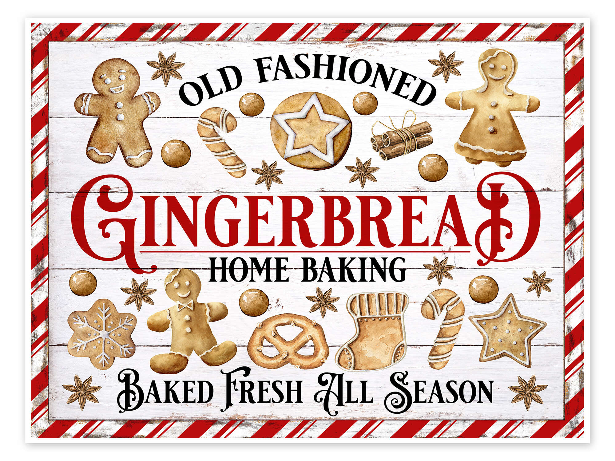 Christmas Gingerbread Cookies intended for Printable Gingerbread Bakery Christmas Sign