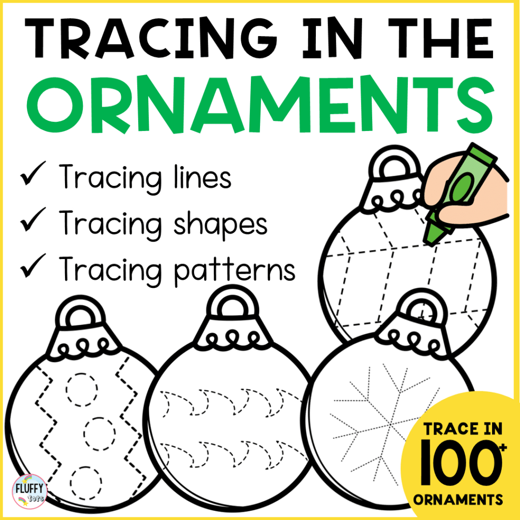 Christmas Ornaments Tracing Printables : Free 6 Fun Tracing for Printable Christmas Ornaments Tracing Worksheet