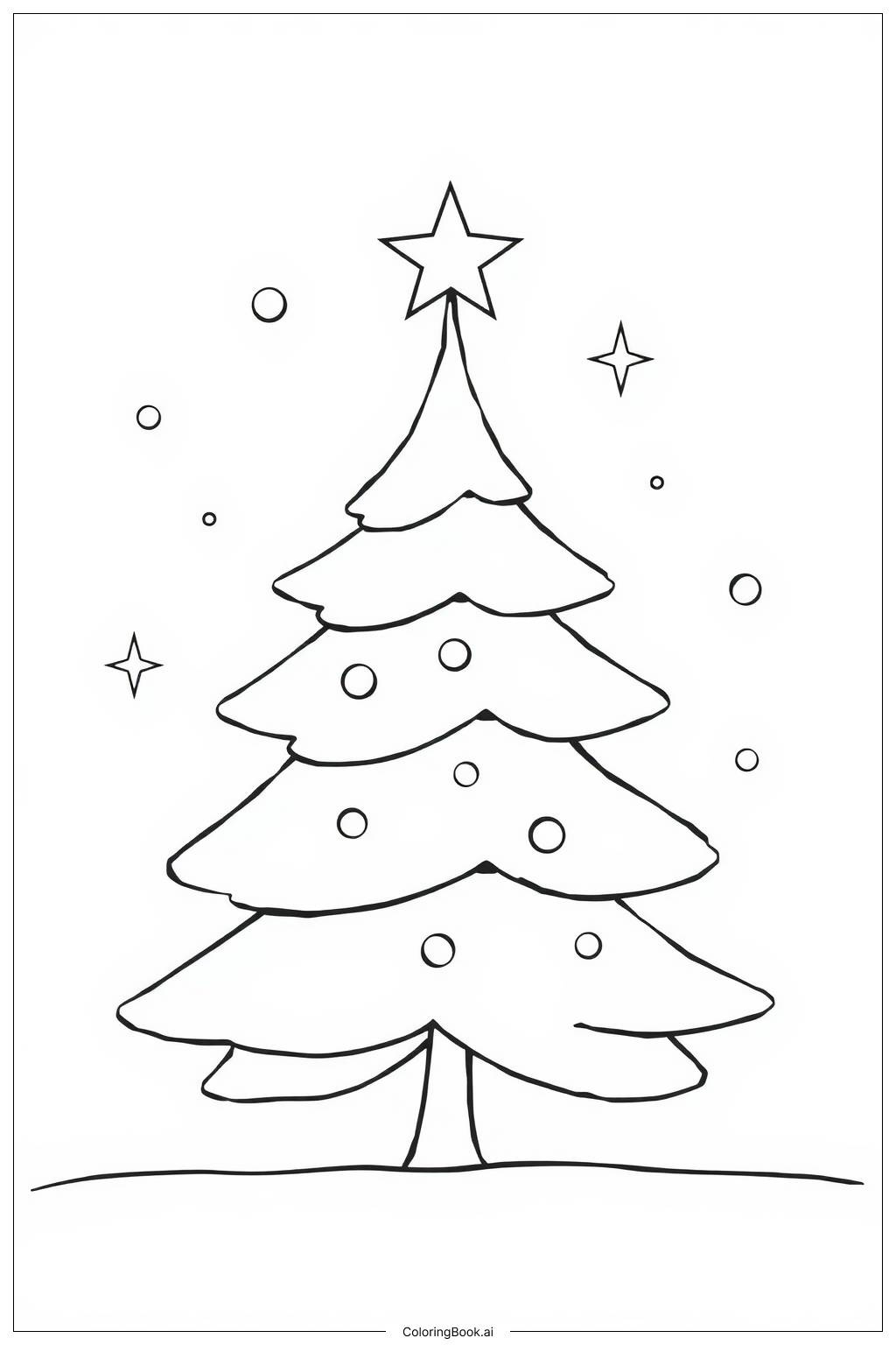 Christmas Star On A Beautiful Tree Coloring Page (Free Pdf&Png with regard to Printable Christmas Tree with Star Coloring Page