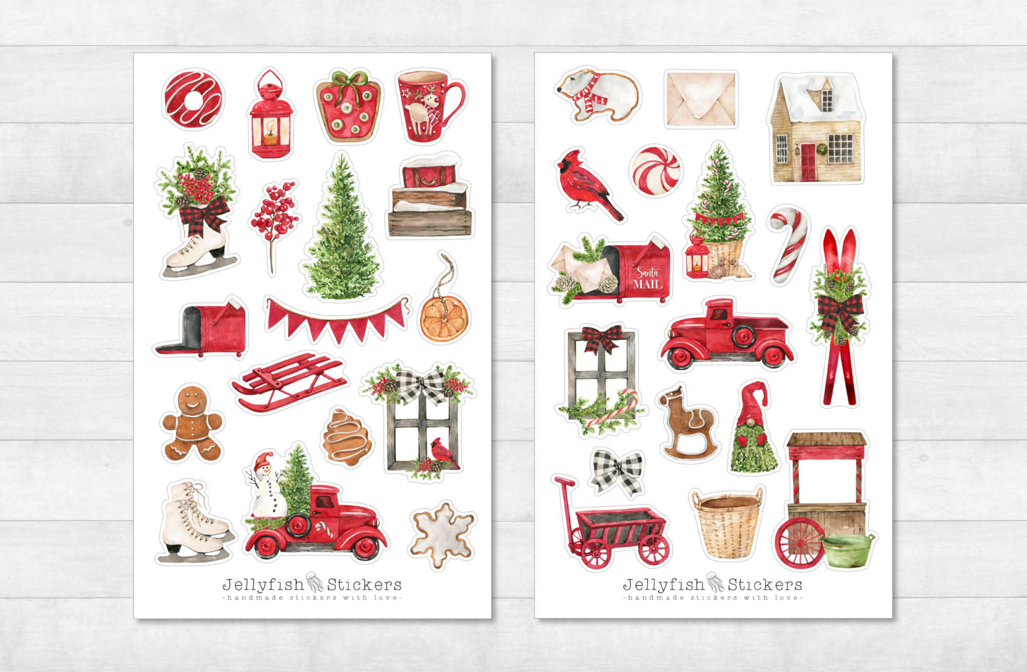 Christmas Sticker Set in Printable Christmas Stickers