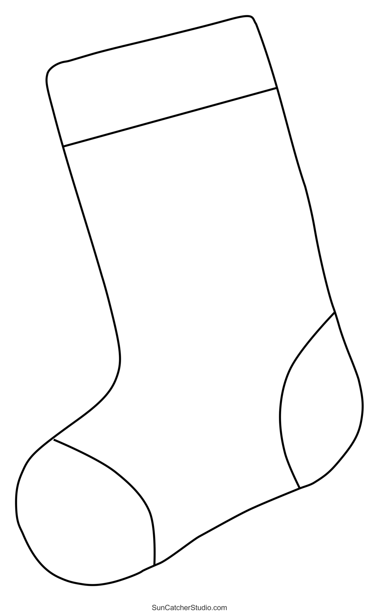 Christmas Stocking Patterns (Printable Stencils & Templates within Printable Christmas Stocking Outline Template