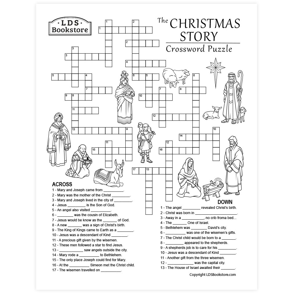 Christmas Story Crossword Puzzle - Printable with regard to Christmas Crossword Puzzle Printable