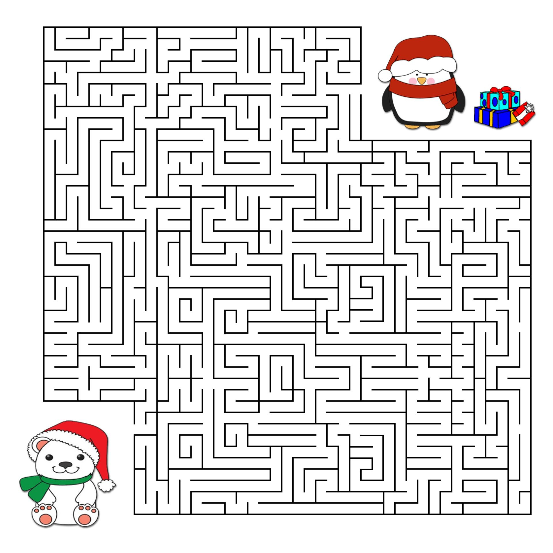 Christmas Tree Maze Hard - 10 Free Pdf Printables | Printablee with Printable Christmas Maze