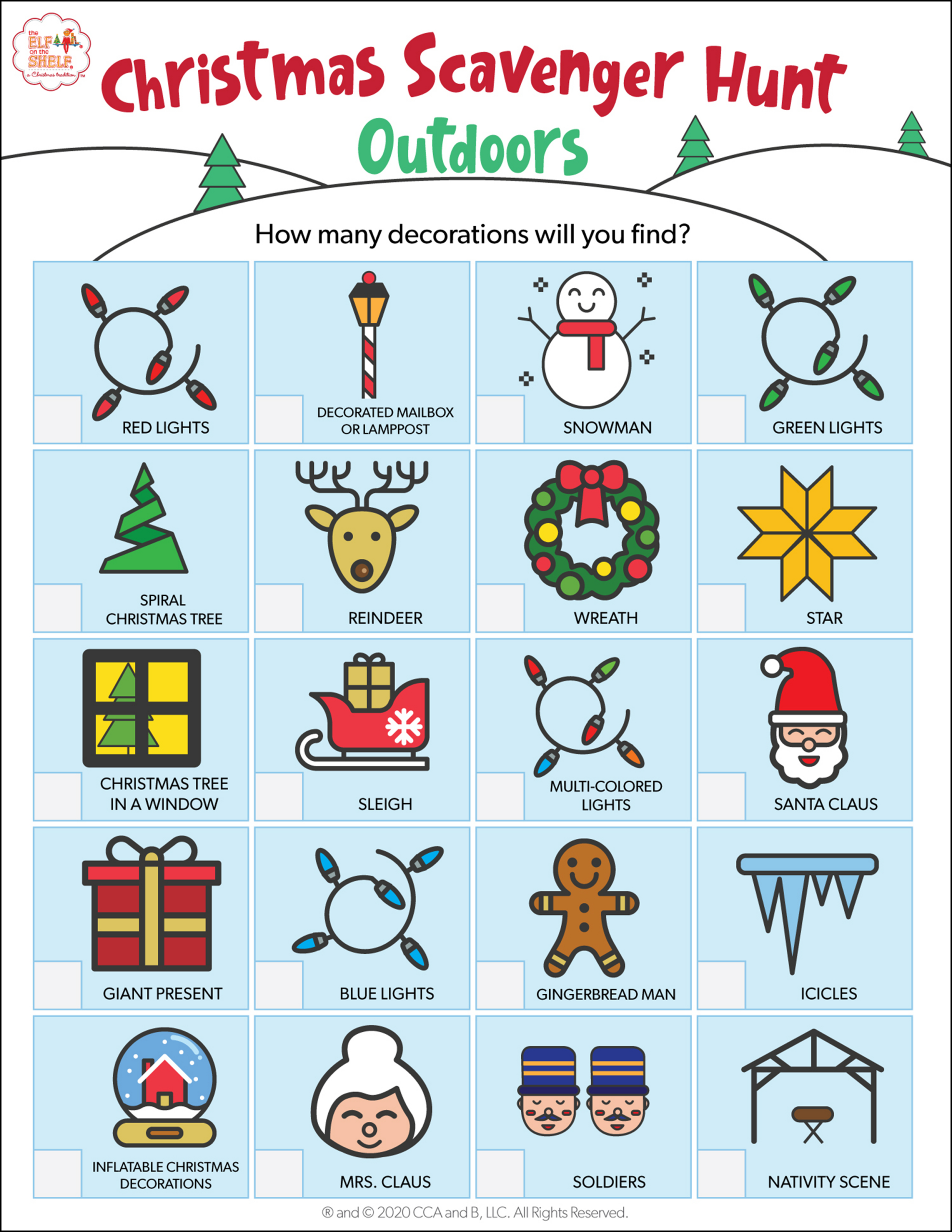 Download 3 Free Printable Christmas Scavenger Hunts | The Elf On throughout Printable Christmas Scavenger Hunt