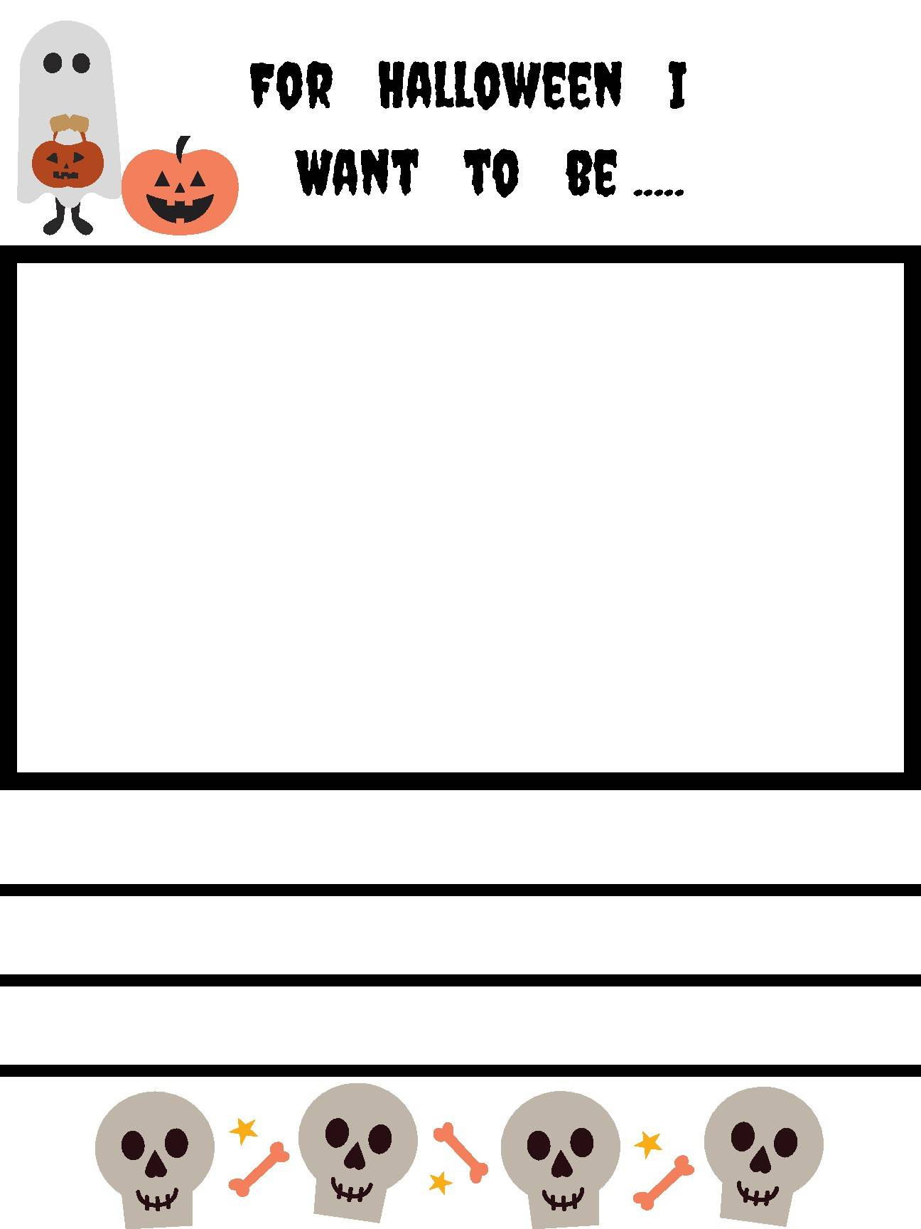 For Halloween I Want To Be" Writing Worksheetholly Crawford pertaining to Printable For Halloween I Want To Be