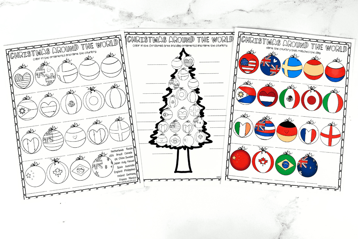 Free Christmas Around The World Worksheet for Printable Christmas Around The World