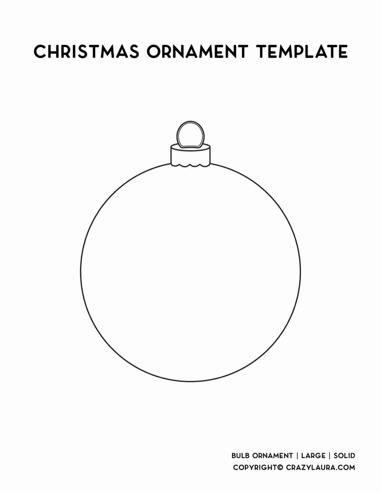 Free Christmas Ornament Template Printables & Outlines - Crazy Laura regarding Large Christmas Ornament Templates Printable