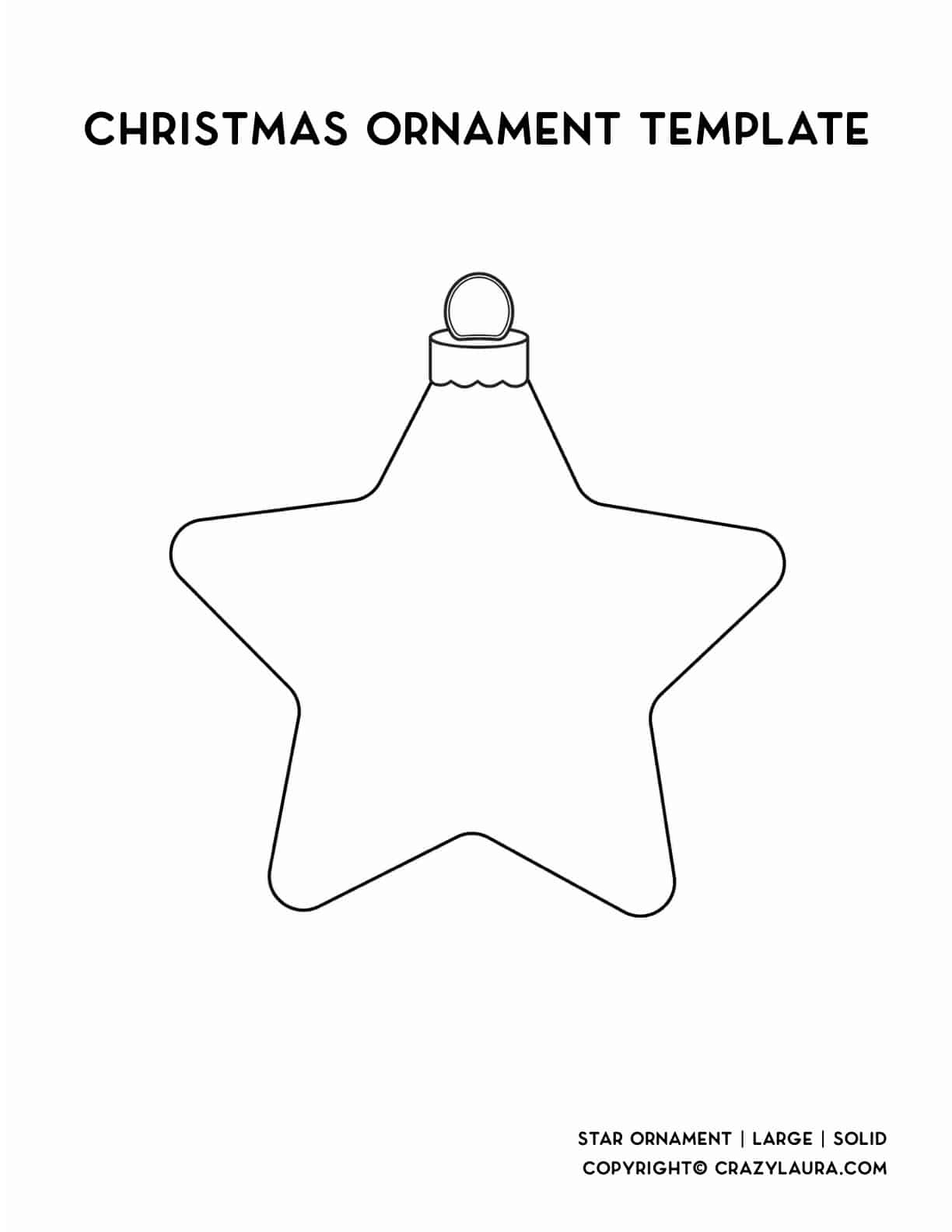 Free Christmas Ornament Template Printables & Outlines - Crazy Laura with Large Christmas Ornament Templates Printable