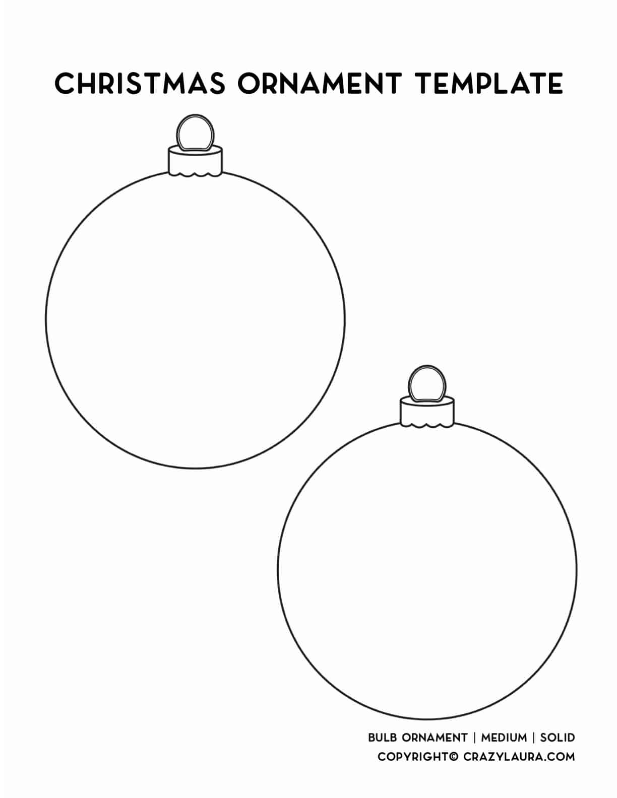 Free Christmas Ornament Template Printables &amp;amp; Outlines - Crazy Laura within Printable Christmas Ornament Templates