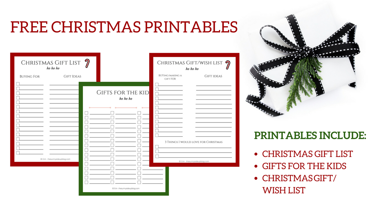 Free Christmas Printables For Organized Gift Giving! - The Sunny within Printable Christmas Gift List