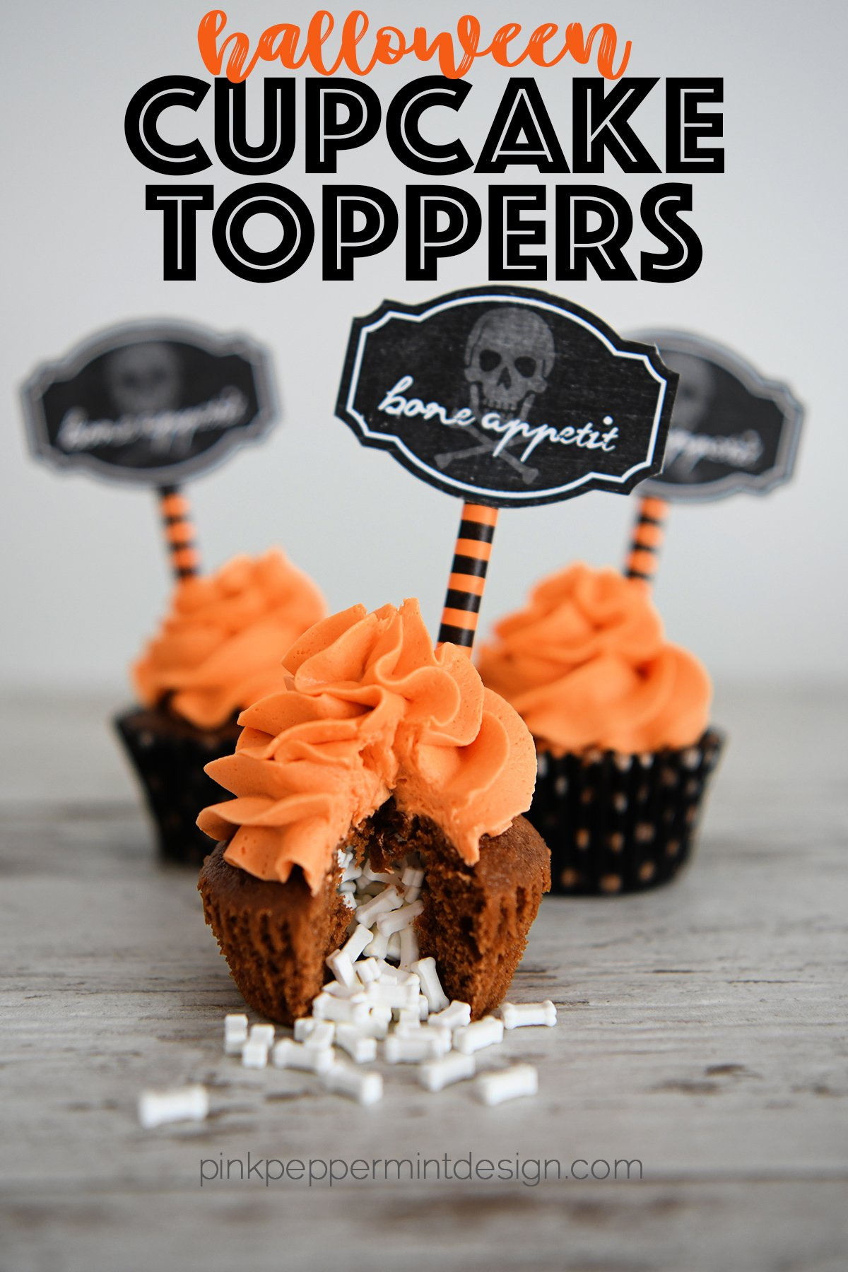 Free Halloween Cupcake Toppers & Cute Halloween Cupcake Idea pertaining to Halloween Cupcake Toppers Printable