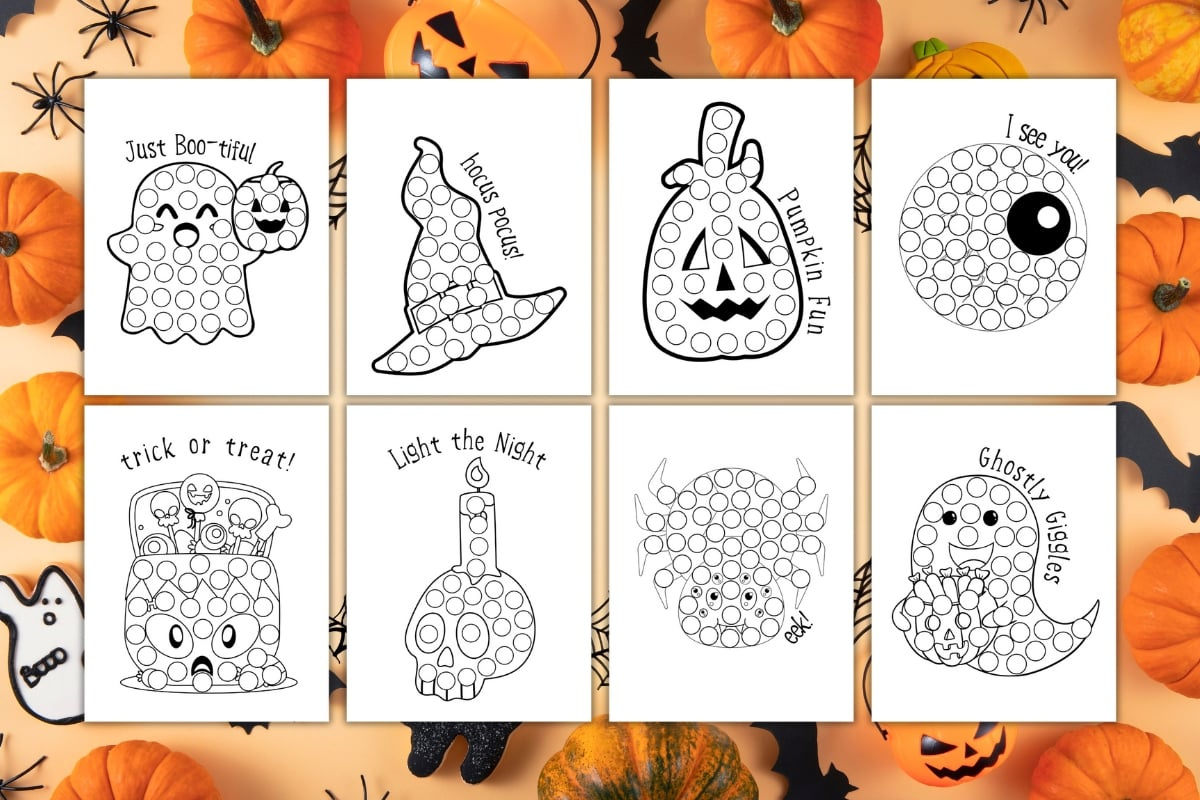 Free Halloween Dot Marker Printables with regard to Printable Halloween Skull Dot Marker Coloring Page