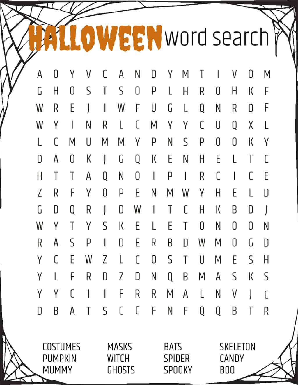 Free Halloween Word Search Printable - Pretty Providence in Halloween Word Search For Kids Printable