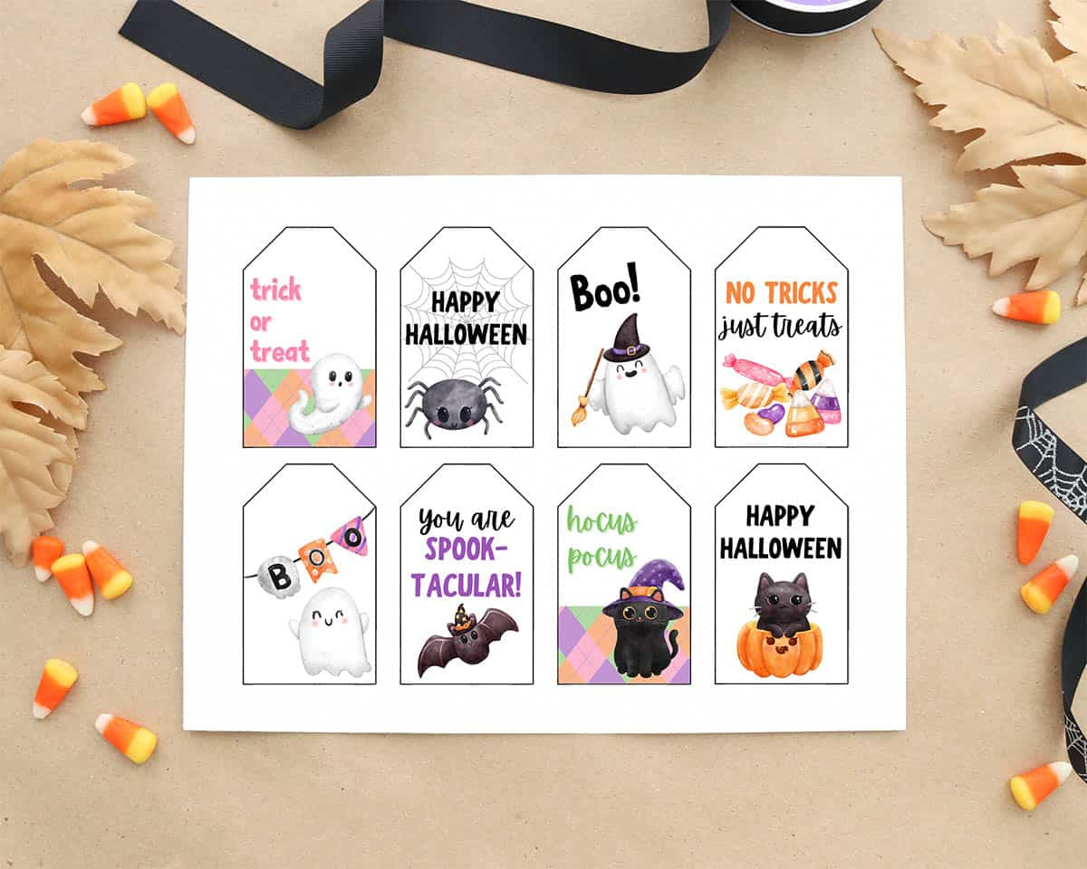 Free Happy Halloween Printable Tags - Instant Download - Aubree pertaining to Printable Happy Halloween Gift Tags