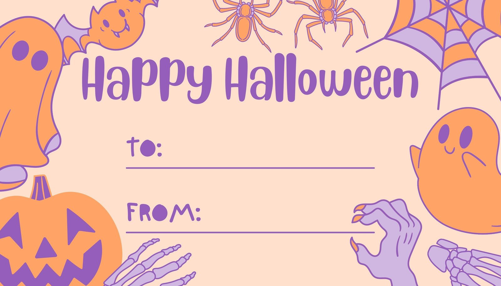 Free Printable And Customizable Halloween Tag Templates | Canva with regard to Halloween Gift Tags Printable