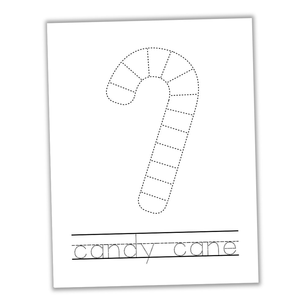 Free Printable Christmas Tracing Worksheets For Kids - The Craft for Printable Christmas Candy Canes Tracing Worksheet