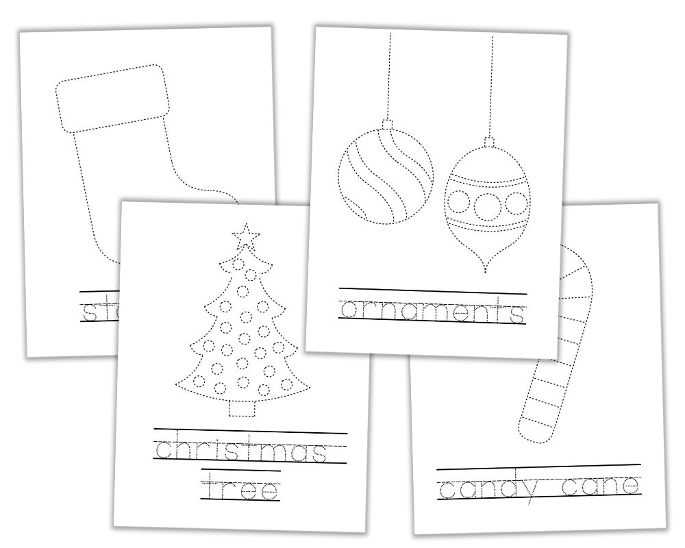 Free Printable Christmas Tracing Worksheets For Kids - The Craft in Printable Christmas Ornaments Tracing Worksheet