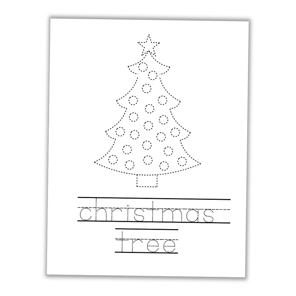 Free Printable Christmas Tracing Worksheets For Kids - The Craft pertaining to Christmas Tree Tracing Worksheet Printable