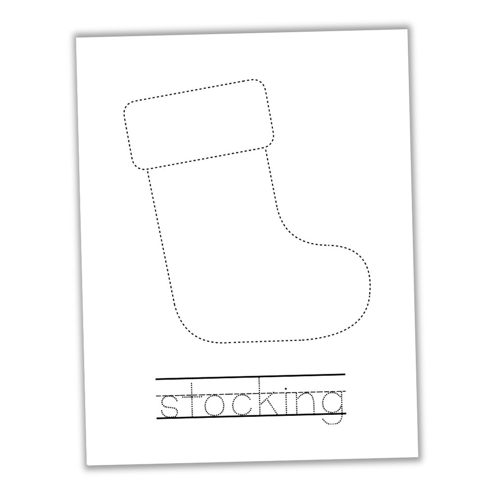 Free Printable Christmas Tracing Worksheets For Kids - The Craft throughout Printable Christmas Stockings Tracing Worksheet