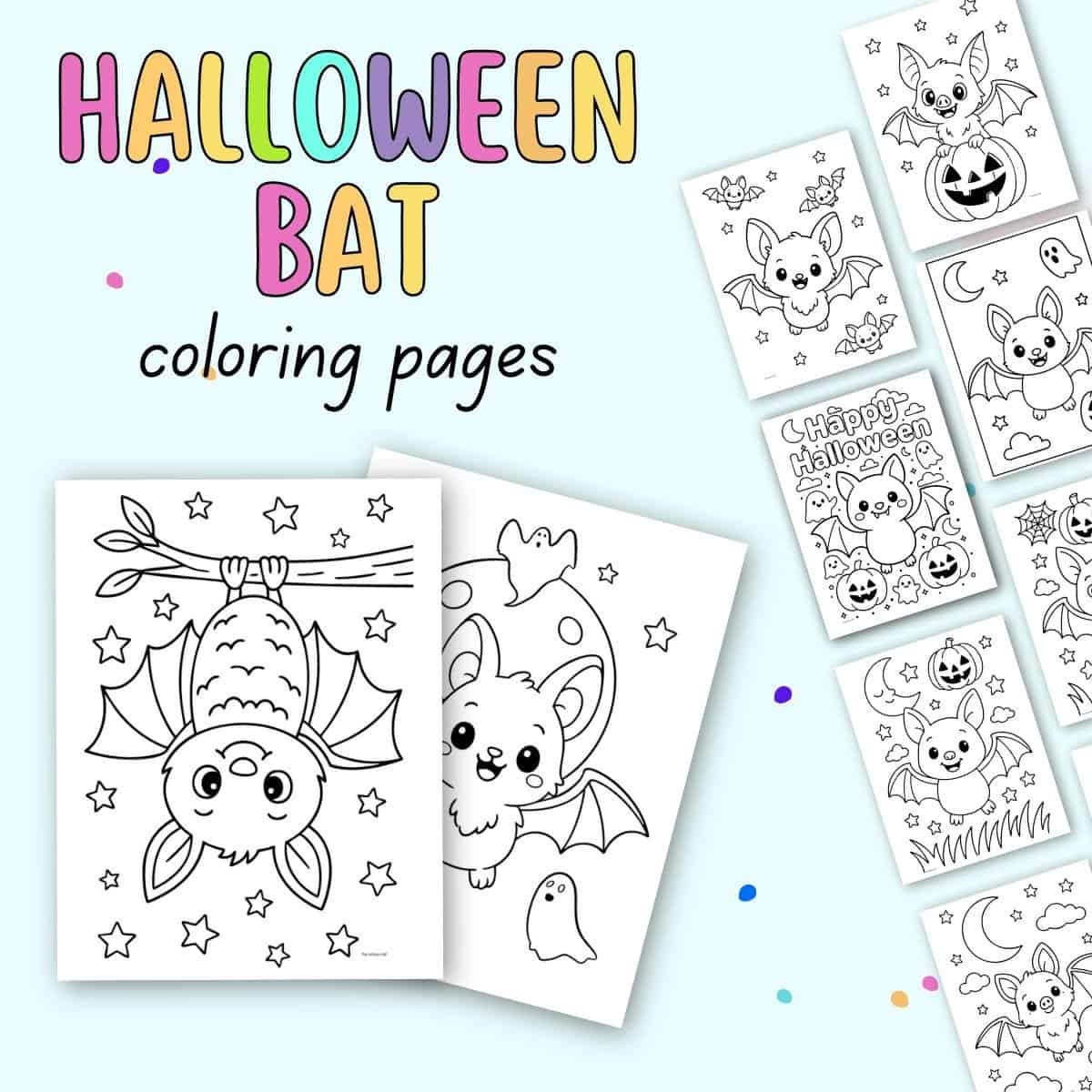 Free Printable Cute Halloween Bat Coloring Pages - The Artisan Life inside Halloween Bat Dot Marker Coloring Page Printable