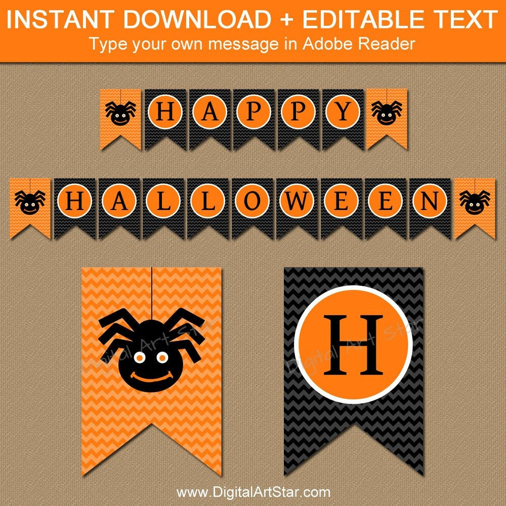 Free Printable Cute Happy Halloween Banner - Worksheets Library for Happy Halloween Banner Printable