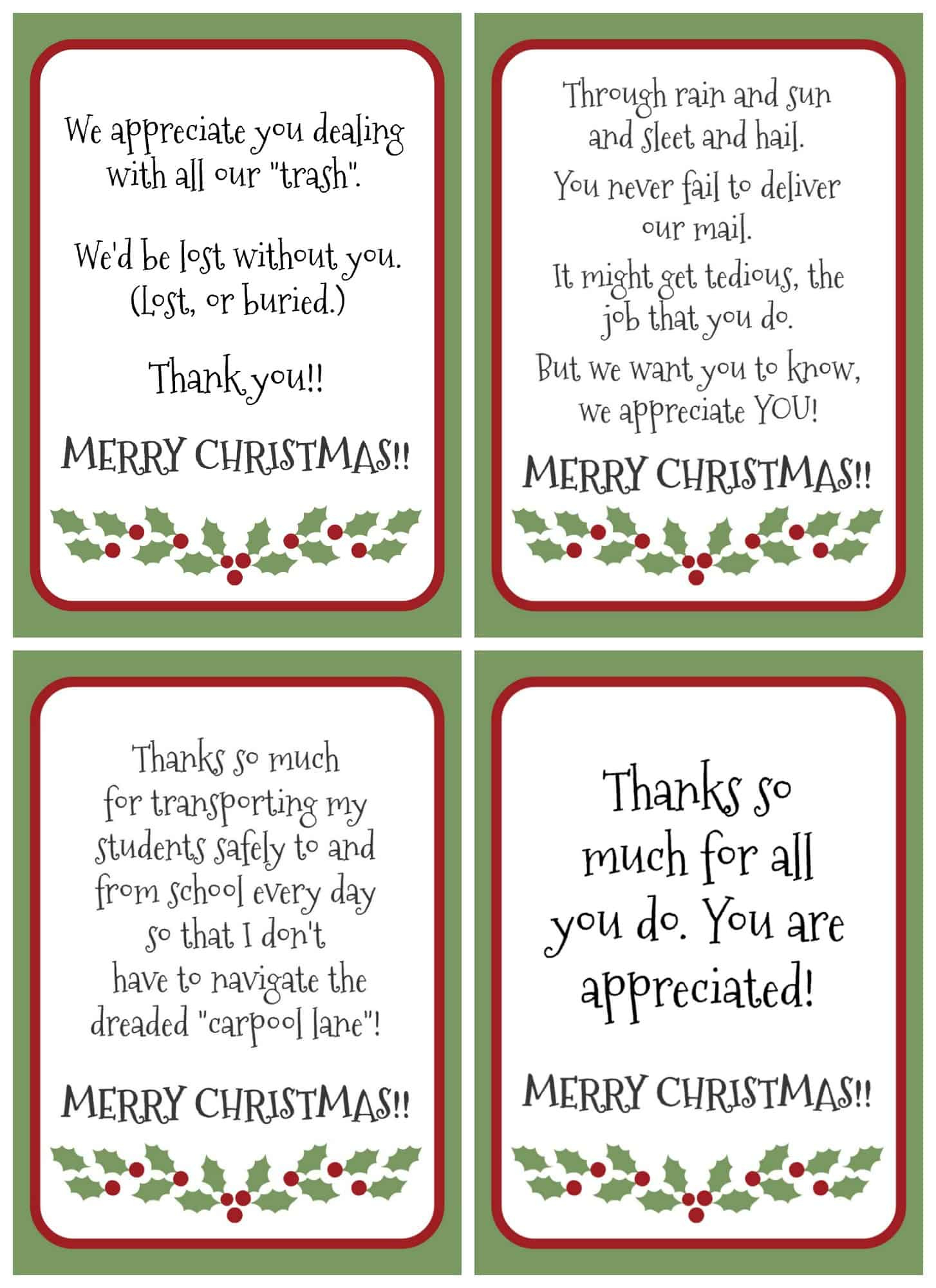 Free Printable Gratitude Christmas Tags - Creationskara with regard to Printable Gift Tags for Christmas