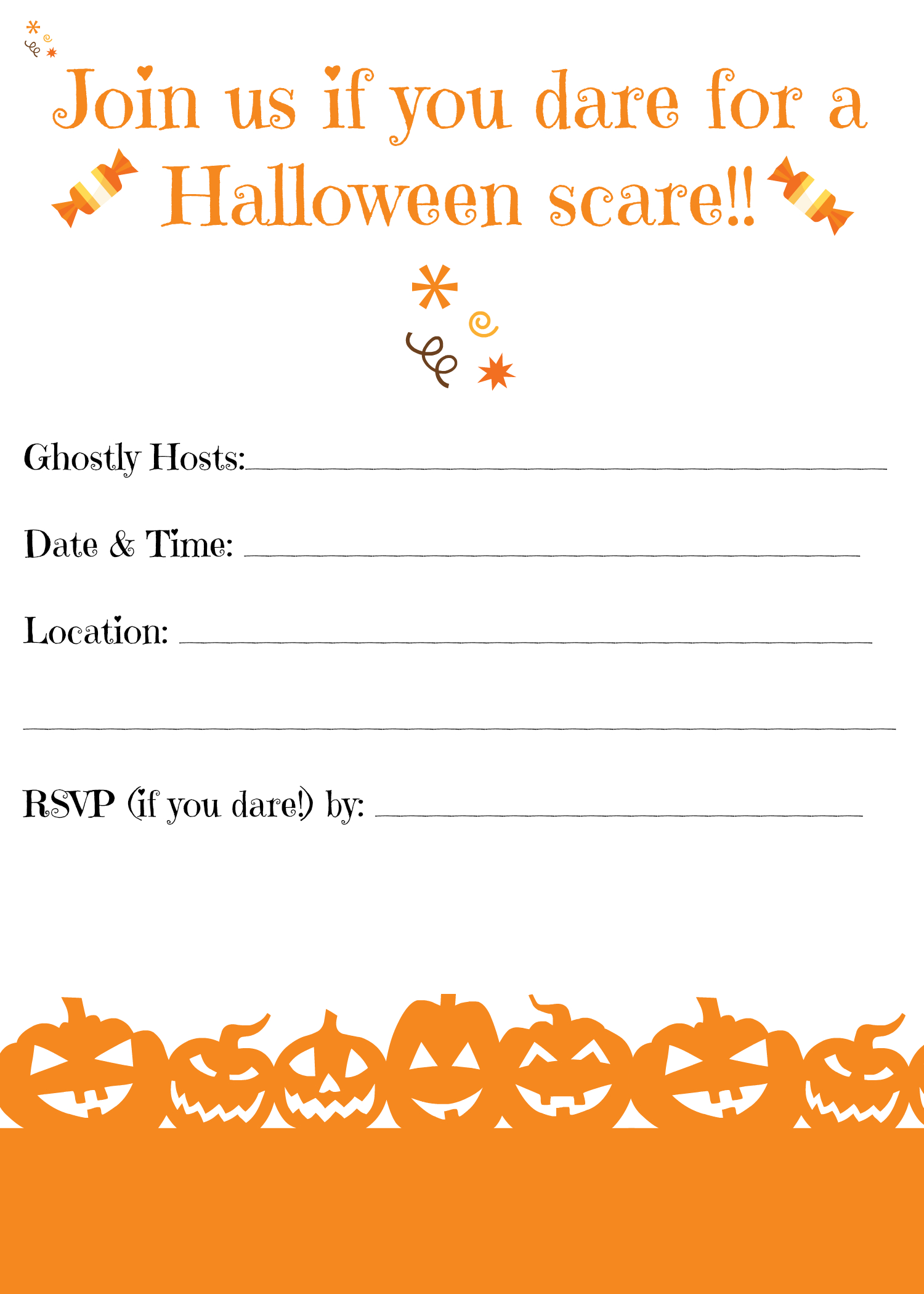 Free Printable Halloween Invitations For Your Super Spooktacular within Printable Halloween Invitations