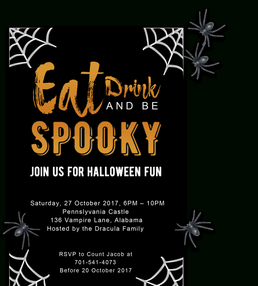 Free Printable Halloween Party Invitations 2018 ✓ [ Template] pertaining to Printable Halloween Party Invitations