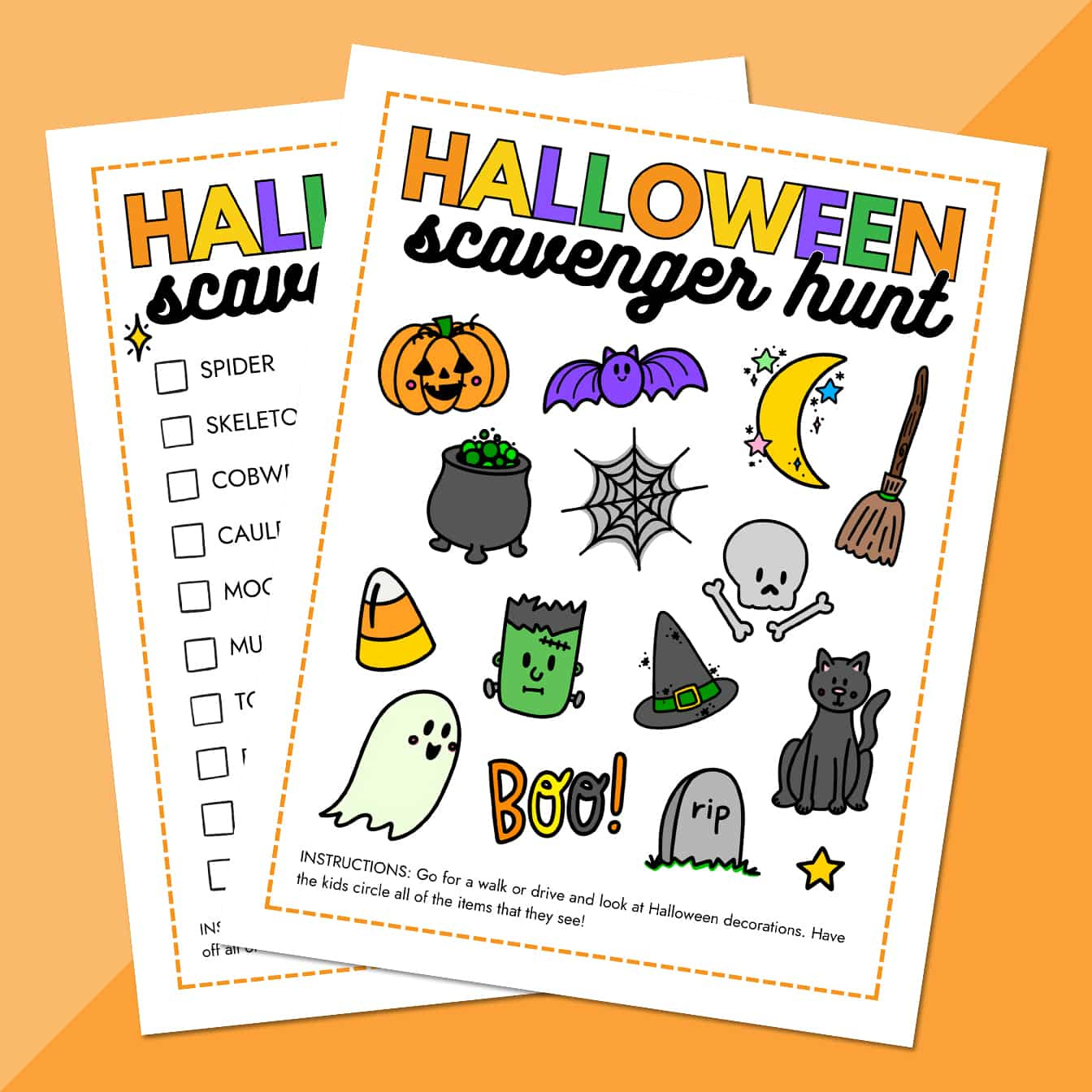 Free Printable Halloween Scavenger Hunt For All Ages - Pineapple intended for Halloween Scavenger Hunt Printable