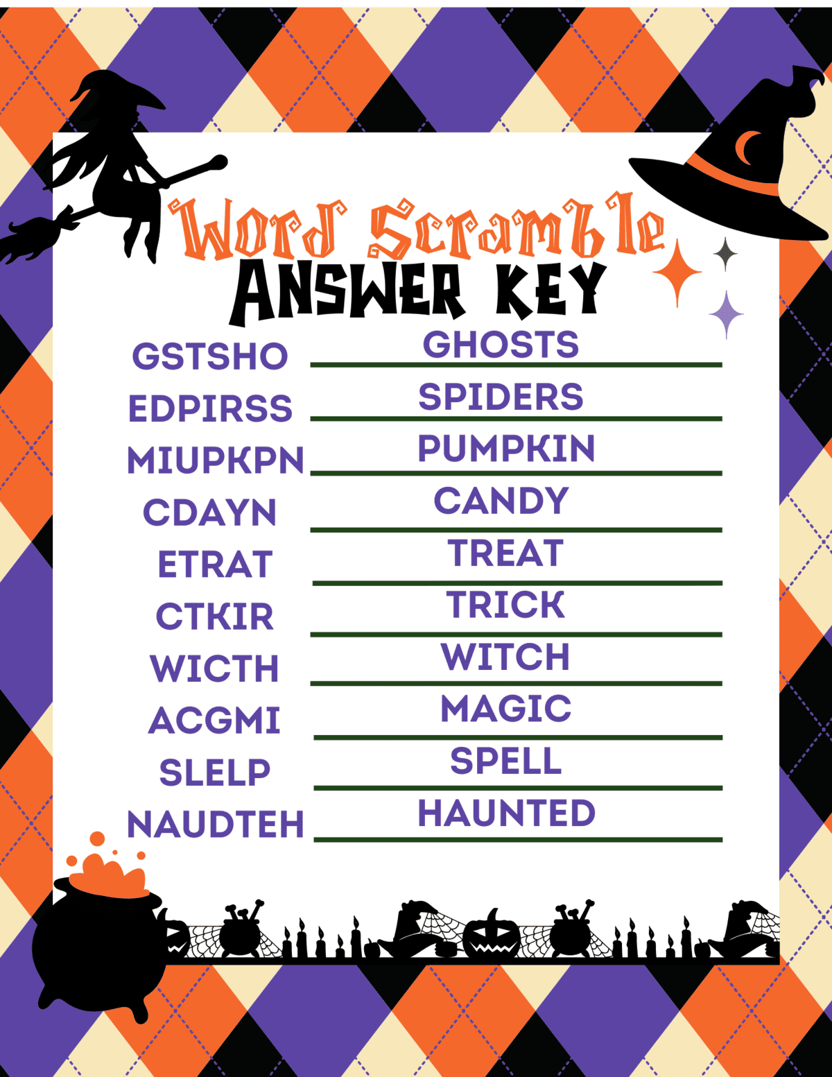 Free Printable Halloween Word Scramble - Prudent Penny Pincher pertaining to Printable Halloween Word Jumble