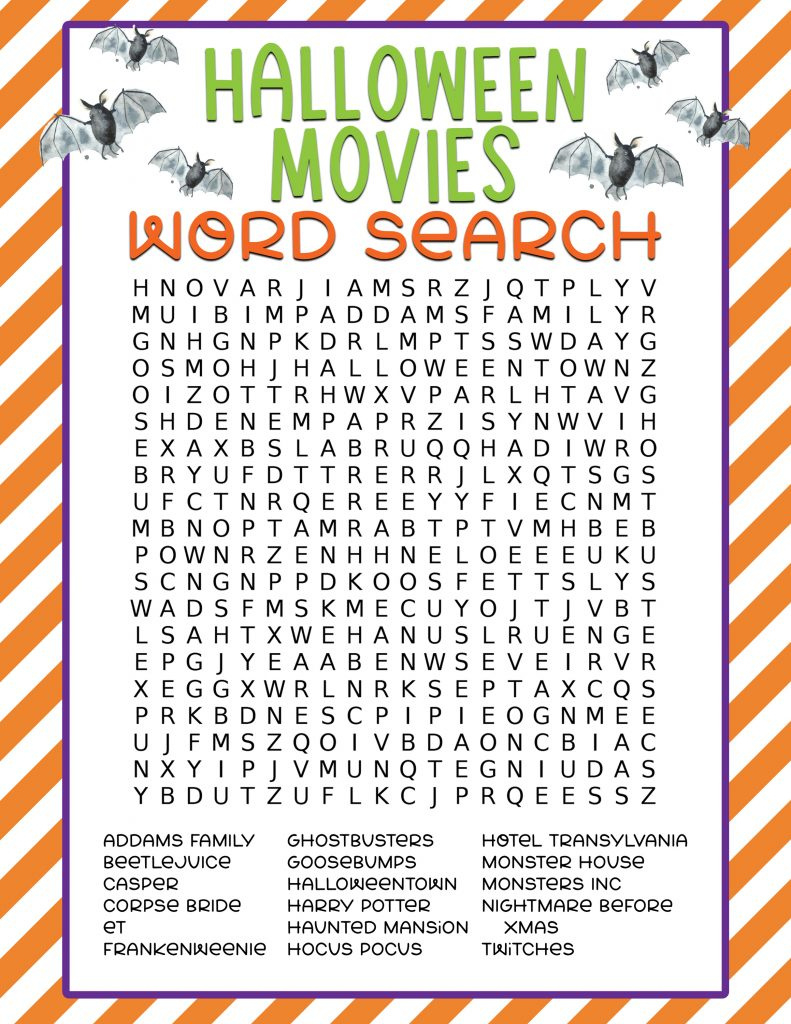 Free Printable Halloween Word Search - Pineapple Paper Co. intended for Halloween Word Search Printable
