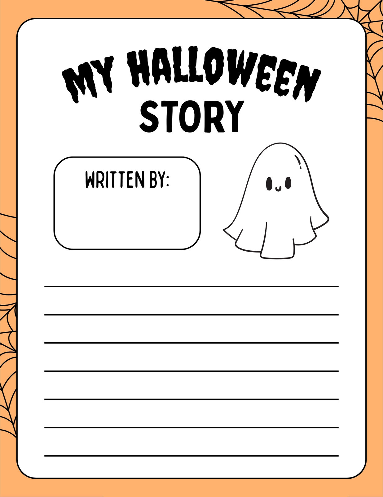 Free Printable Halloween Worksheet Templates To Edit | Canva in Halloween Writing Prompts Printable