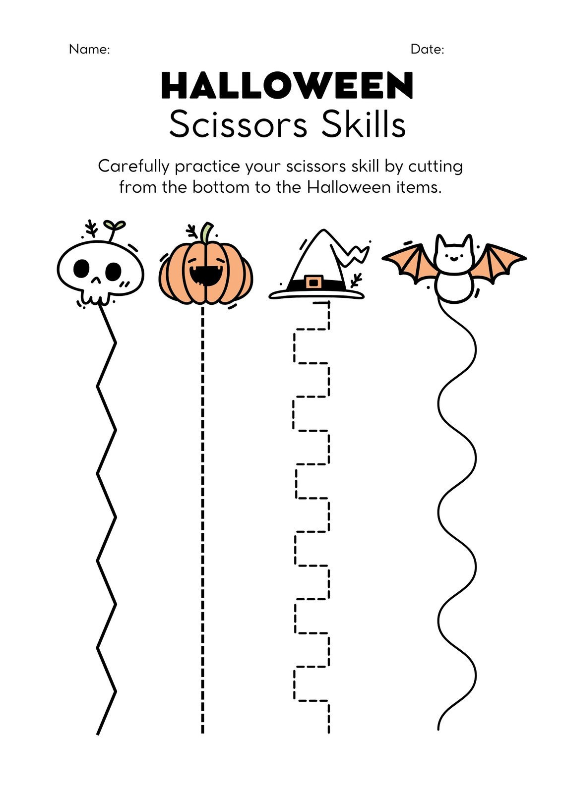 Free Printable Halloween Worksheet Templates To Edit | Canva pertaining to Printable Halloween Worksheet