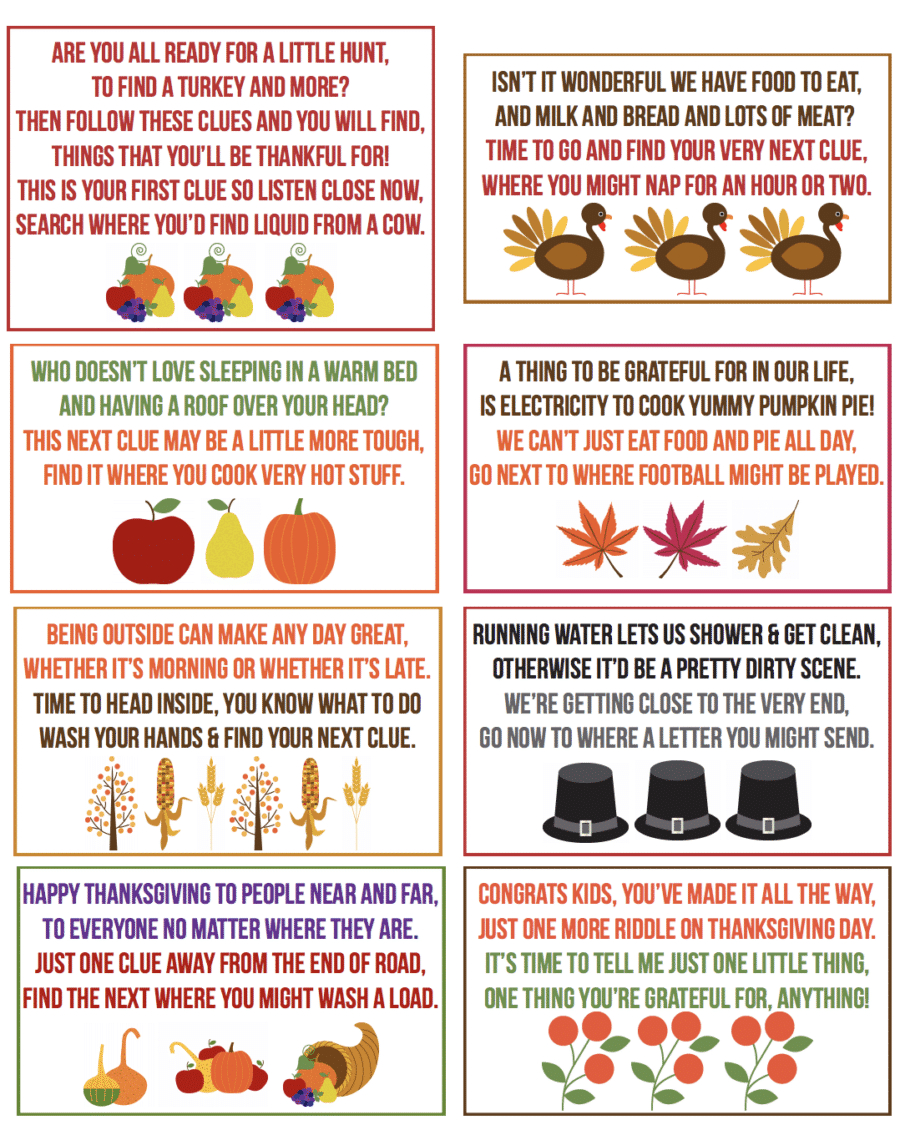 Free Printable Thanksgiving Scavenger Hunt For Kids throughout Thanksgiving Scavenger Hunt Printable