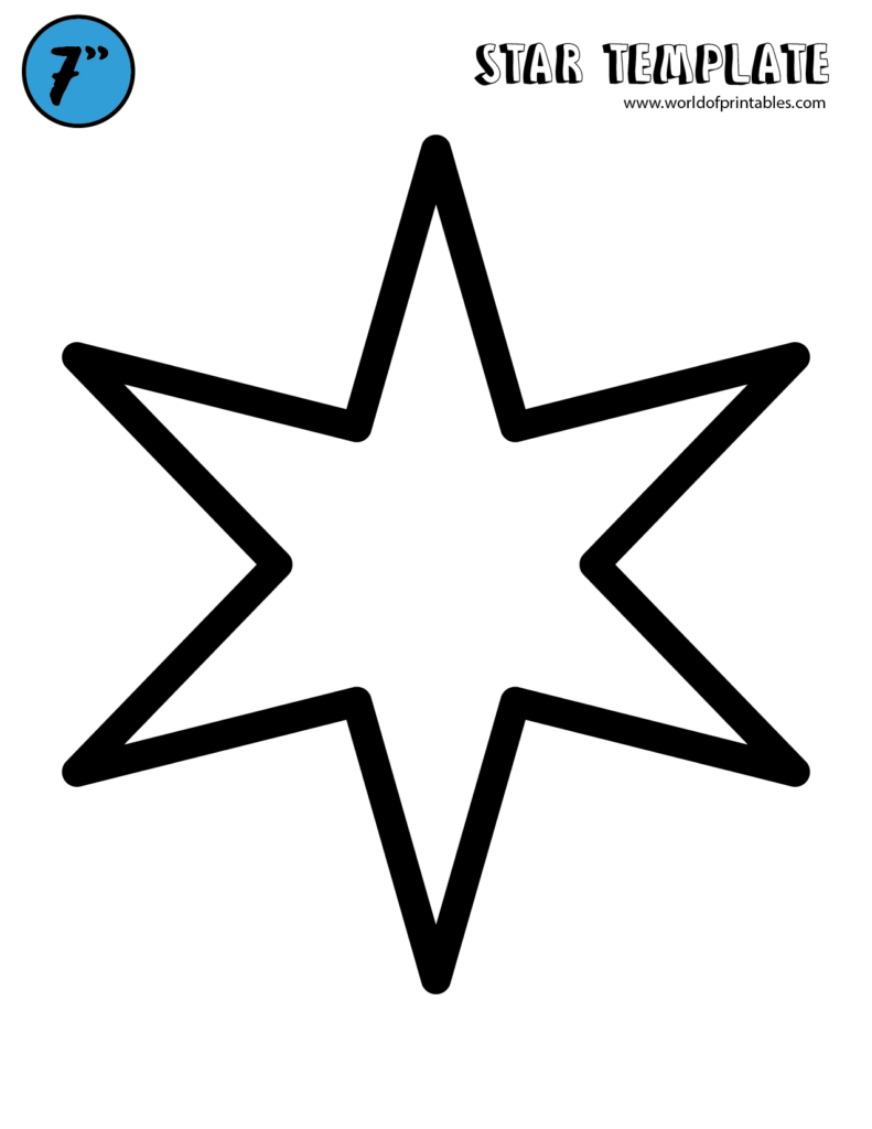 Free Star Template Printables - World Of Printables regarding Printable Christmas Stars Tracing Worksheet