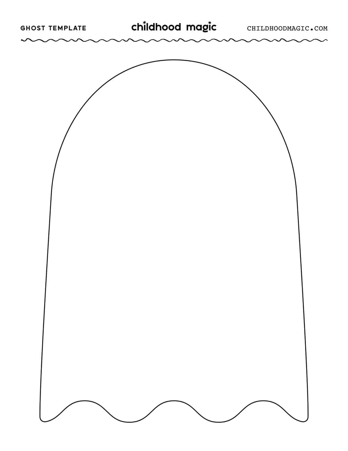 Ghost Template - Childhood Magic inside Blank Ghost Template Printable