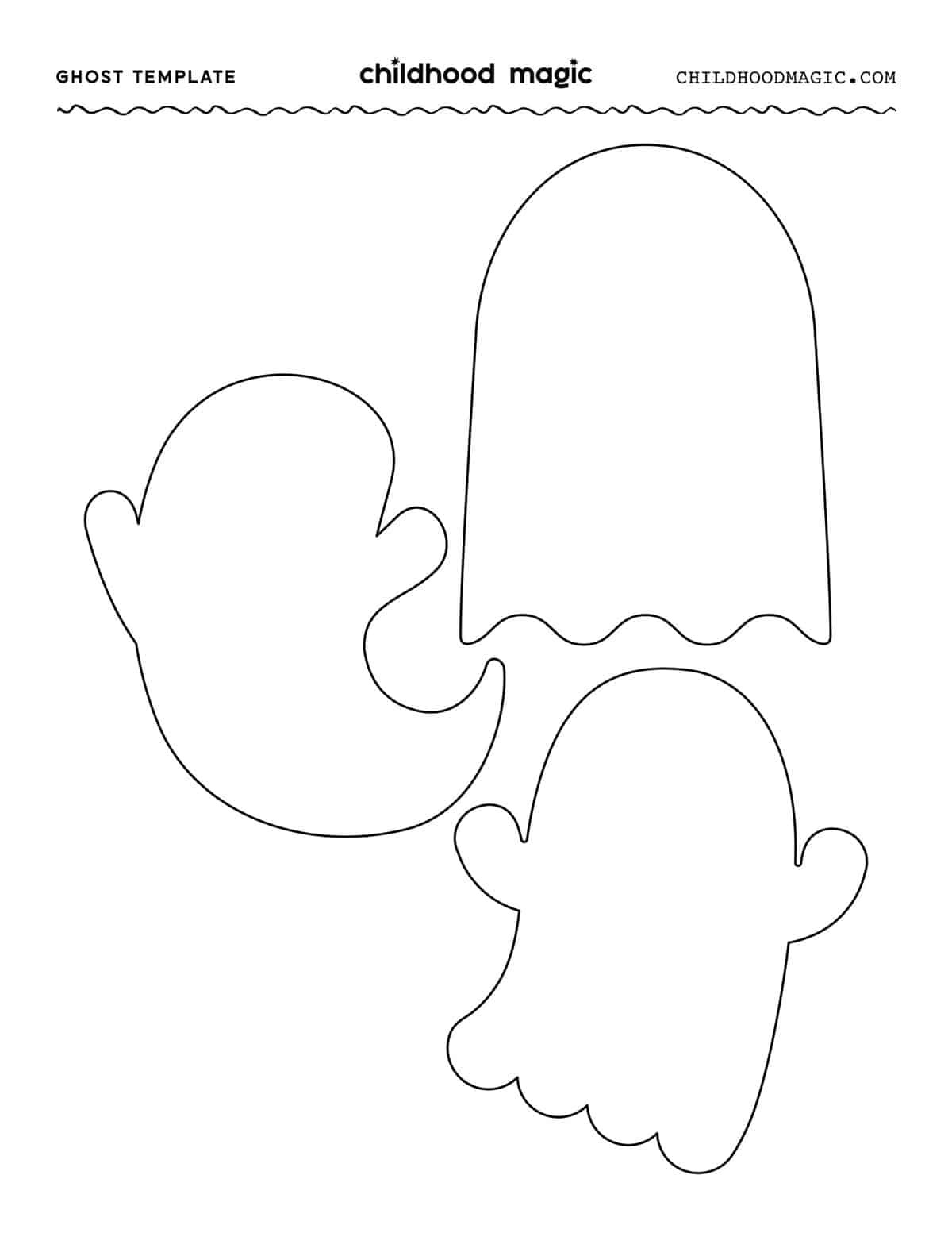 Ghost Template - Childhood Magic throughout Printable Blank Ghost Template