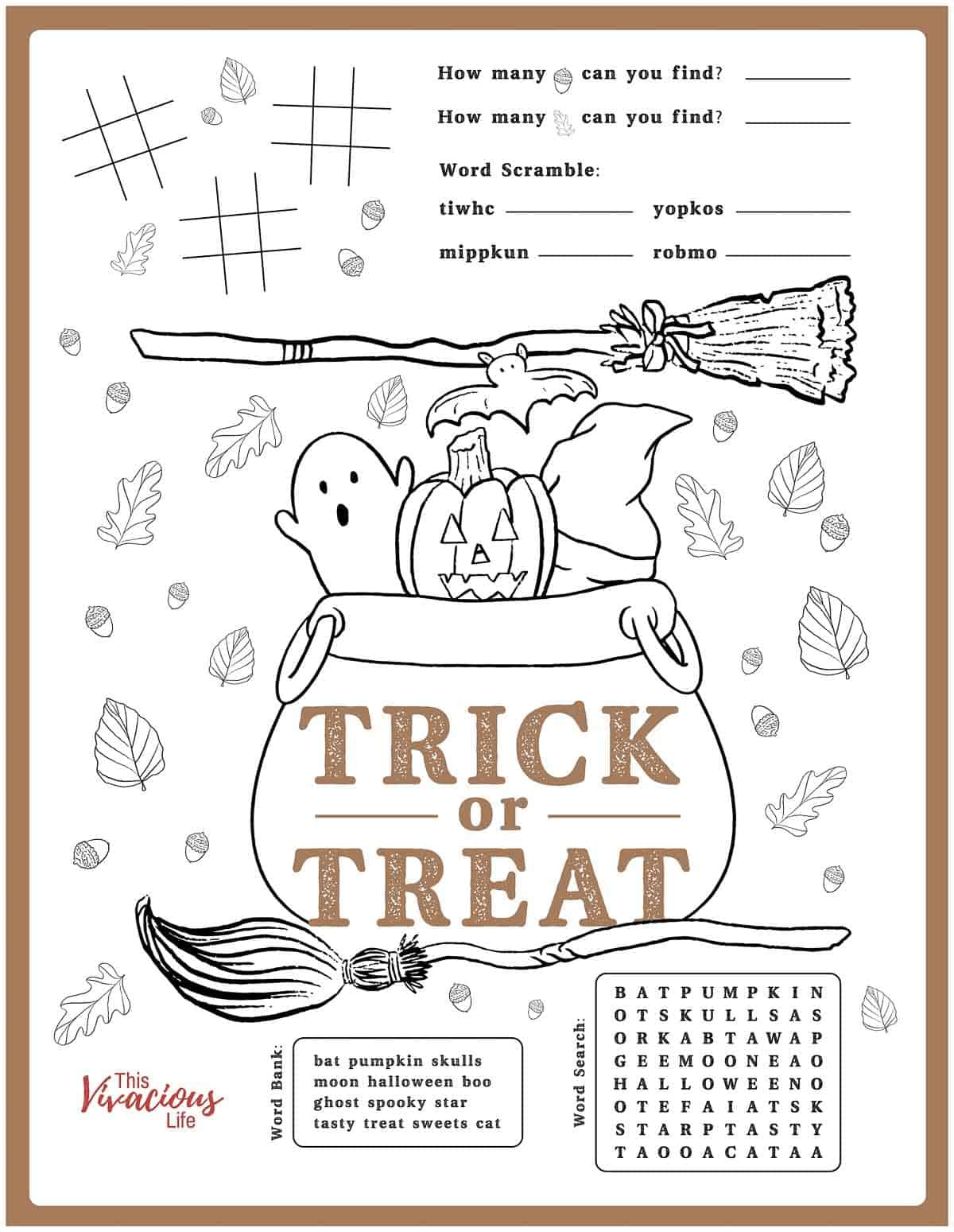 Halloween Activities Printable with regard to Halloween Activities Printable