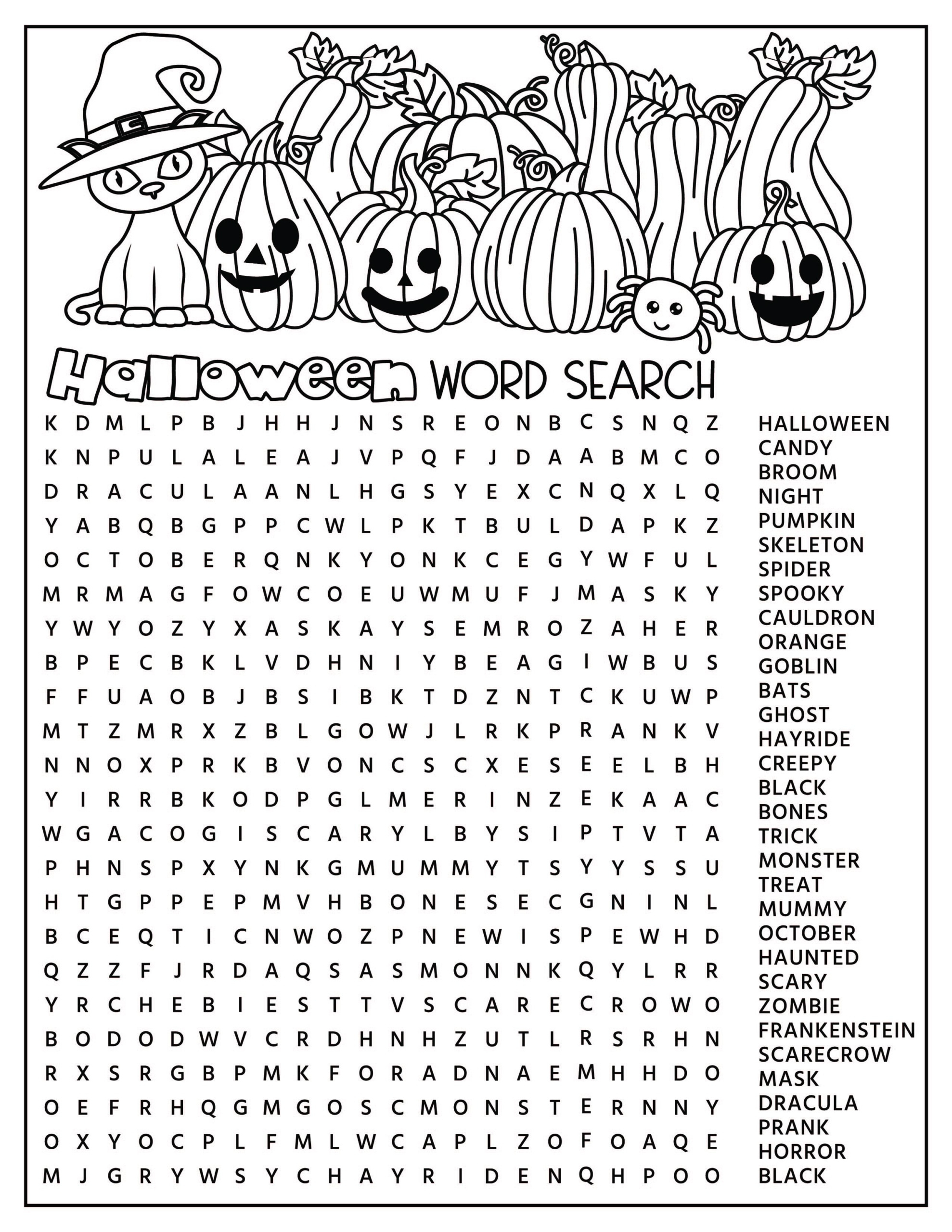 Halloween Activity Pages - Free Printables! - Kids Activity Zone for Halloween Activities Printable